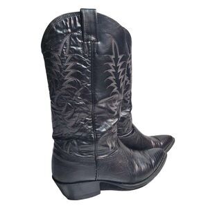 3093‎ Nocona Lizard Black Boots Men's 9D